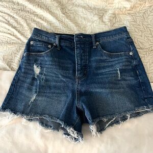 Jessica Simpson Dark Blue Distressed Denim Cutoff Shorts